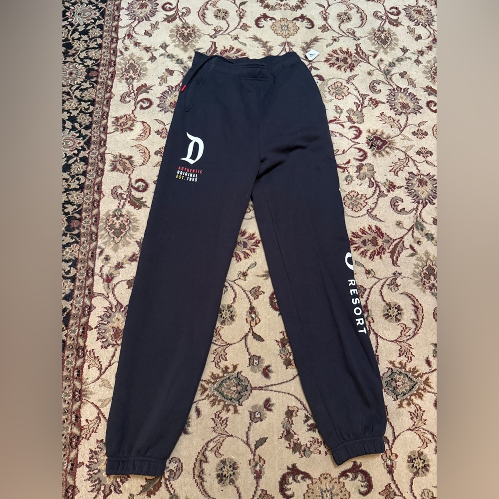 DISNEYLAND Fleece Joggers Men’s Small NWT